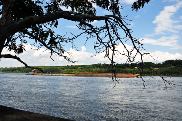 A barge on the Hudson River 